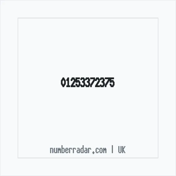 Reverse number check for +44 1253 372375 — who called me?