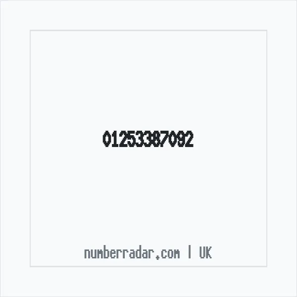 Reverse number check for +44 1253 387092 — who called me?
