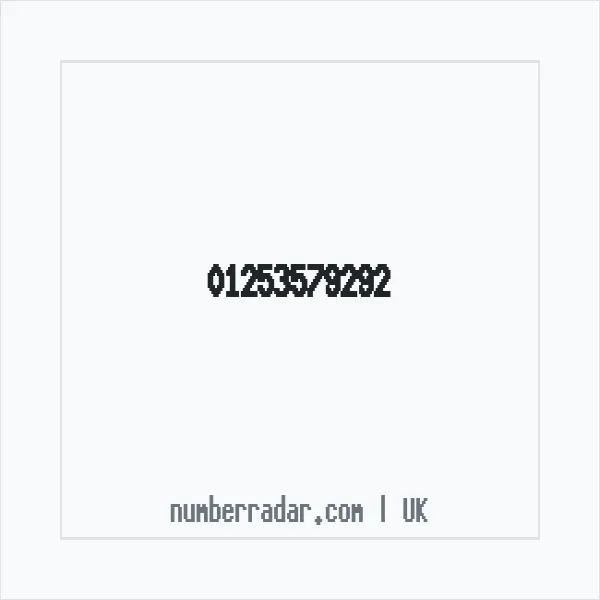Reverse number check for +44 1253 579292 — who called me?