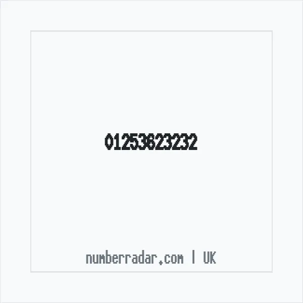Reverse number check for +44 1253 623232 — who called me?