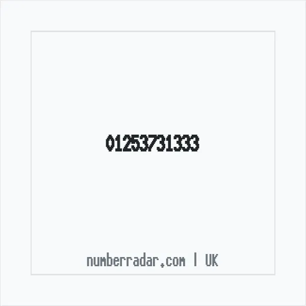 Reverse number check for +44 1253 731333 — who called me?
