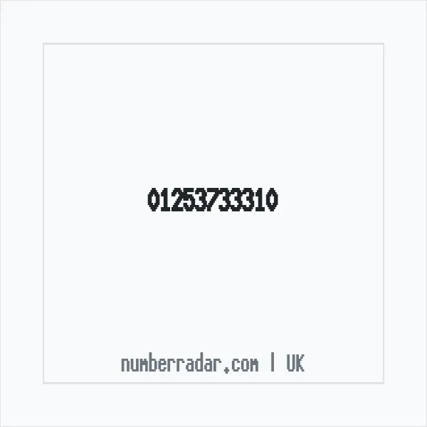 Reverse number check for +44 1253 733310 — who called me?
