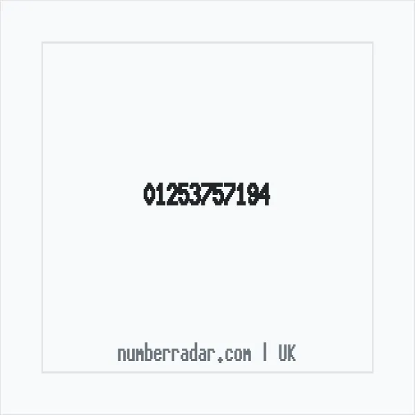 Reverse number check for +44 1253 757194 — who called me?