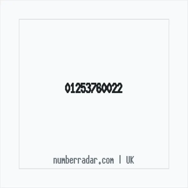 Reverse number check for +44 1253 760022 — who called me?