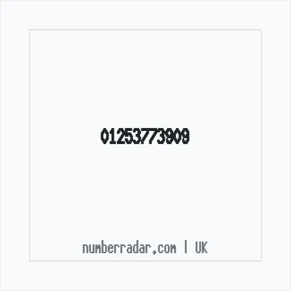 Reverse number check for +44 1253 773909 — who called me?