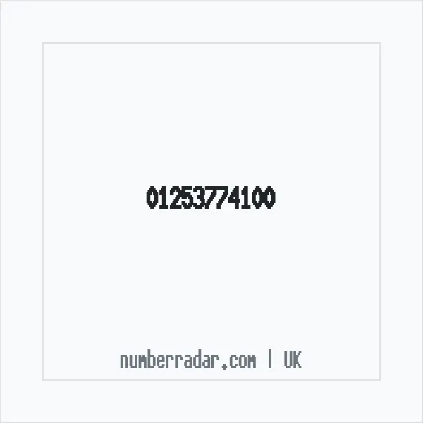 Reverse number check for +44 1253 774100 — who called me?