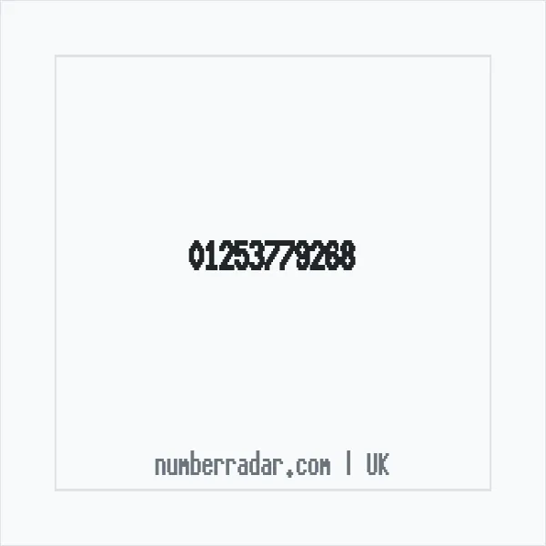Reverse number check for +44 1253 779268 — who called me?