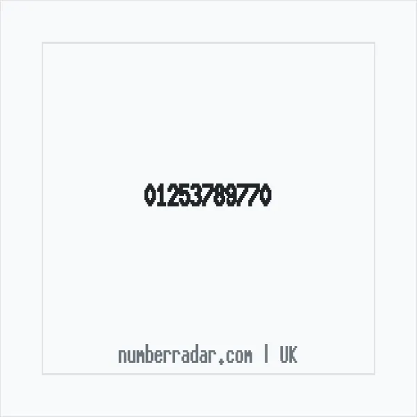 Reverse number check for +44 1253 789770 — who called me?