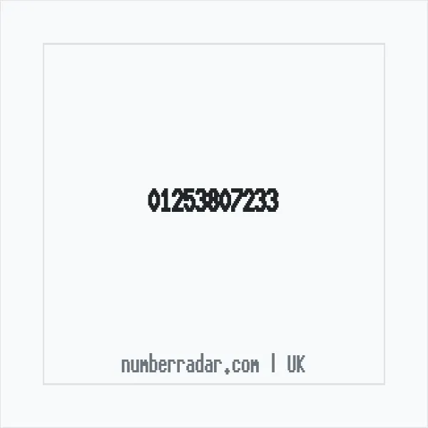 Reverse number check for +44 1253 807233 — who called me?