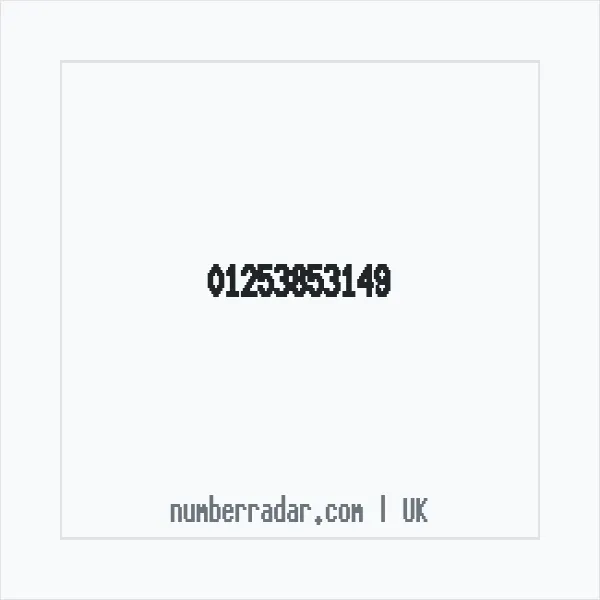 Reverse number check for +44 1253 853149 — who called me?