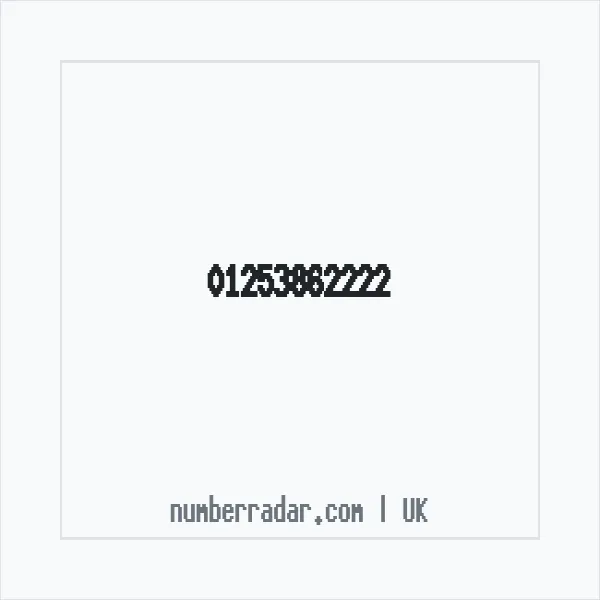 Reverse number check for +44 1253 862222 — who called me?