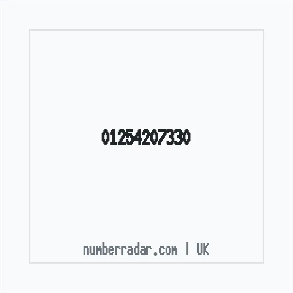 Reverse number check for +44 1254 207330 — who called me?
