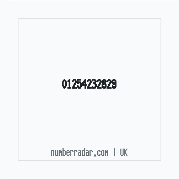 Reverse number check for +44 1254 232829 — who called me?