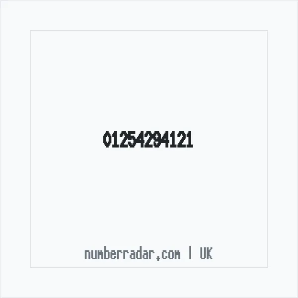 Reverse number check for +44 1254 294121 — who called me?