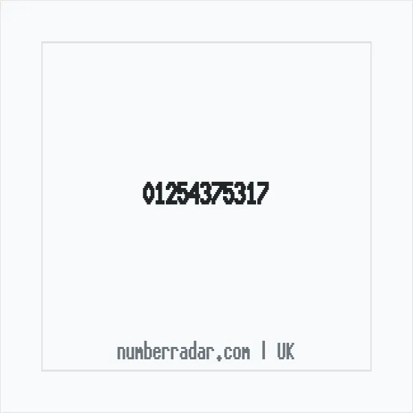 Reverse number check for +44 1254 375317 — who called me?