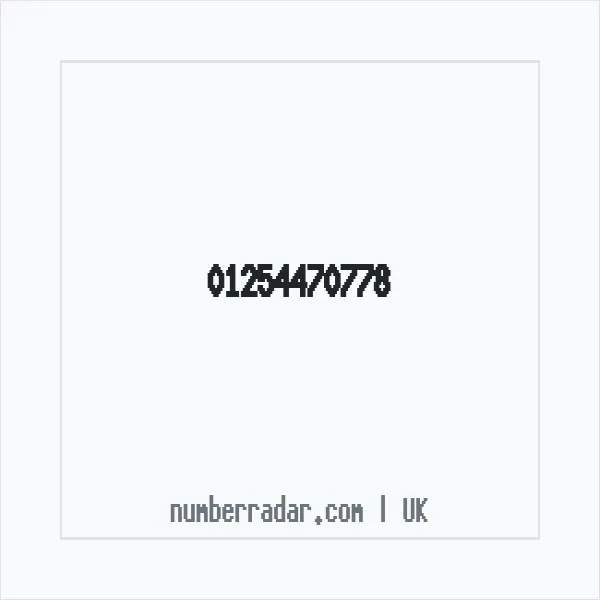 Reverse number check for +44 1254 470778 — who called me?