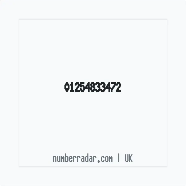 Reverse number check for +44 1254 833472 — who called me?