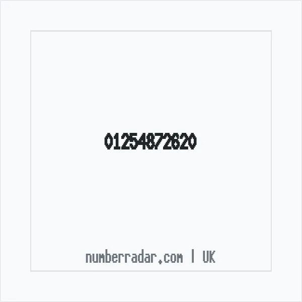 Reverse number check for +44 1254 872620 — who called me?