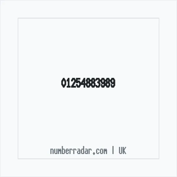 Reverse number check for +44 1254 883989 — who called me?