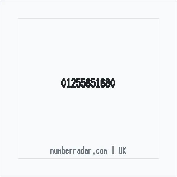 Reverse number check for +44 1255 851680 — who called me?