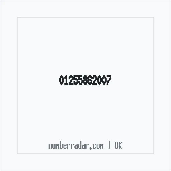 Reverse number check for +44 1255 862007 — who called me?