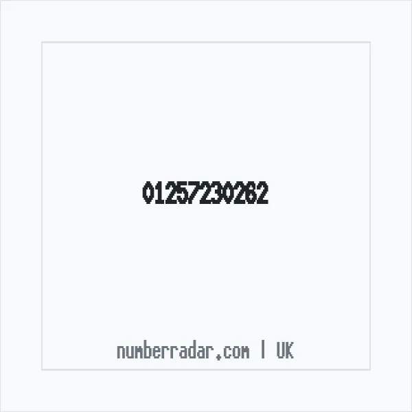 Reverse number check for +44 1257 230262 — who called me?