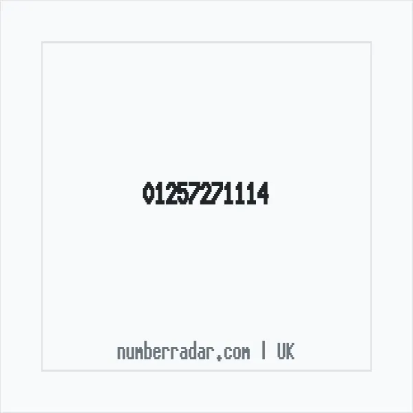 Reverse number check for +44 1257 271114 — who called me?