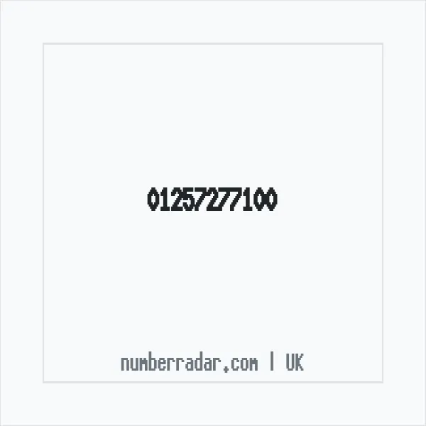 Reverse number check for +44 1257 277100 — who called me?
