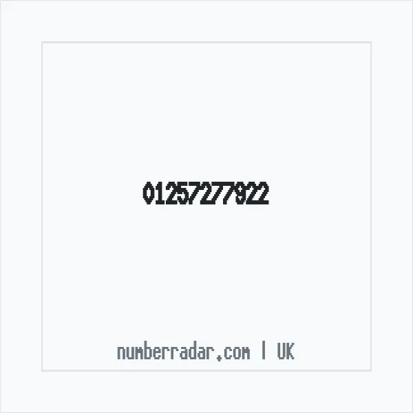 Reverse number check for +44 1257 277922 — who called me?