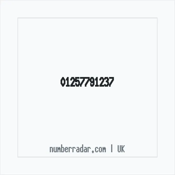 Reverse number check for +44 1257 791237 — who called me?