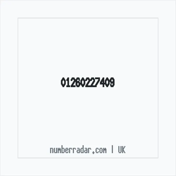 Reverse number check for +44 1260 227409 — who called me?