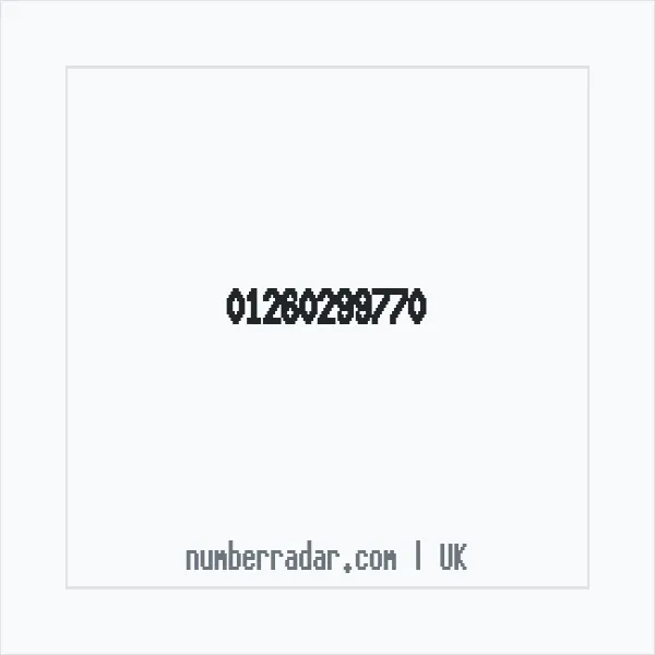 Reverse number check for +44 1260 299770 — who called me?
