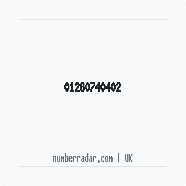 Reverse number check for +44 1260 740402 — who called me?