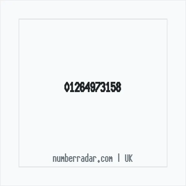 Reverse number check for +44 1264 973158 — who called me?