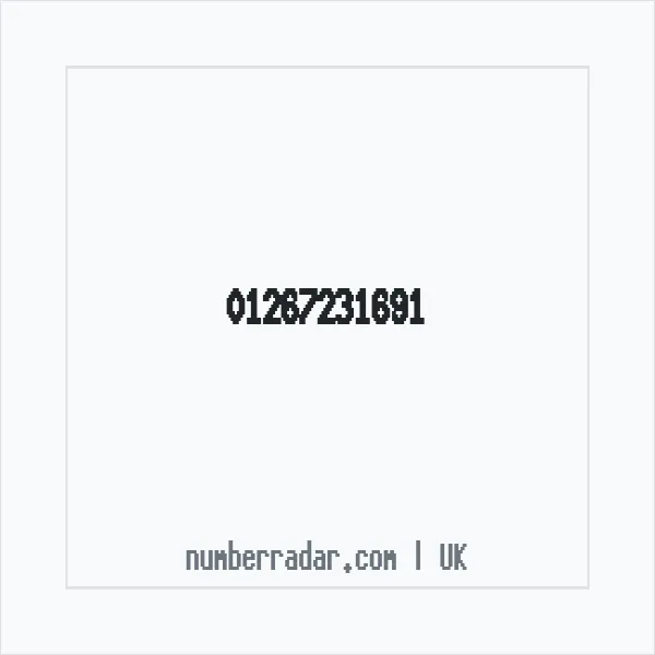 Reverse number check for +44 1267 231691 — who called me?