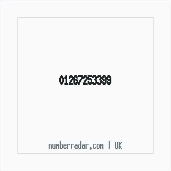 Reverse number check for +44 1267 253399 — who called me?