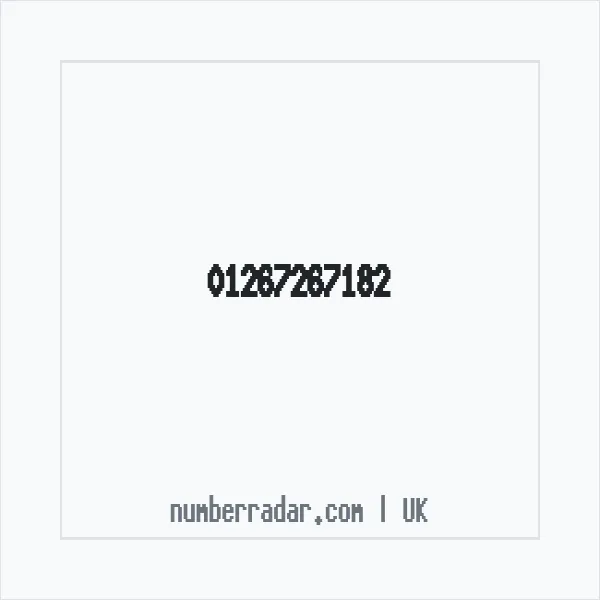 Reverse number check for +44 1267 267182 — who called me?