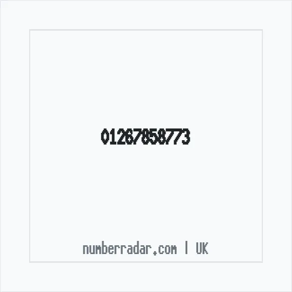 Reverse number check for +44 1267 858773 — who called me?