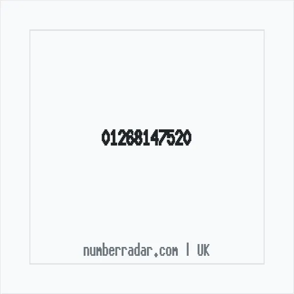 Reverse number check for +44 1268 147520 — who called me?