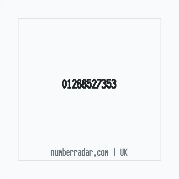 Reverse number check for +44 1268 527353 — who called me?
