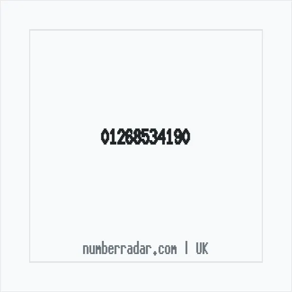 Reverse number check for +44 1268 534190 — who called me?