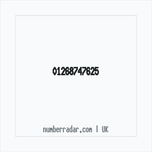 Reverse number check for +44 1268 747625 — who called me?