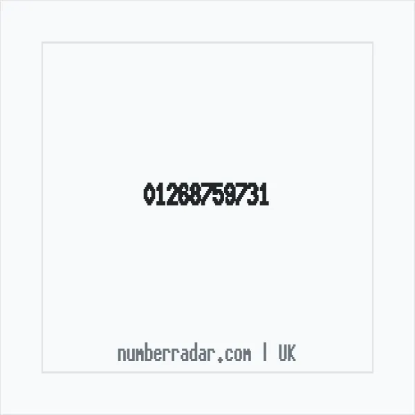 Reverse number check for +44 1268 759731 — who called me?