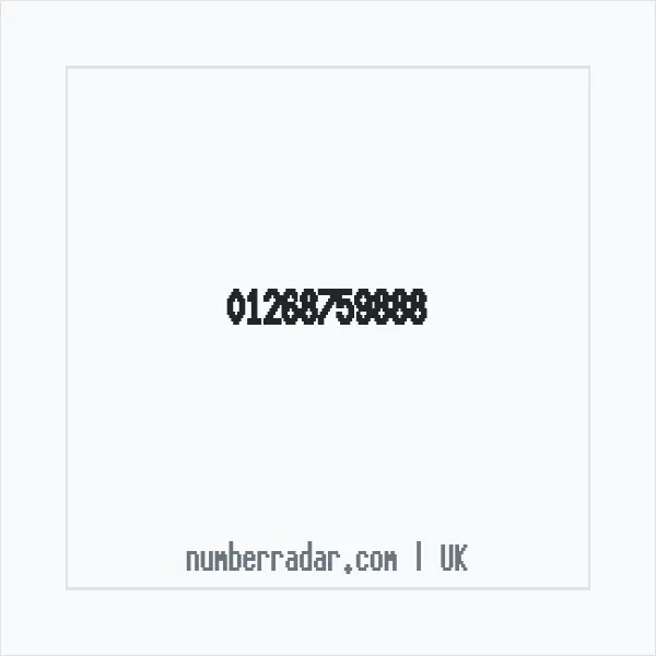 Reverse number check for +44 1268 759888 — who called me?