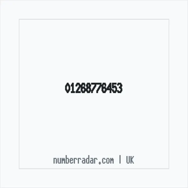Reverse number check for +44 1268 776453 — who called me?