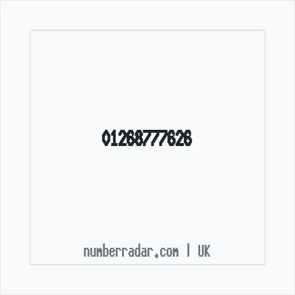 Reverse number check for +44 1268 777626 — who called me?