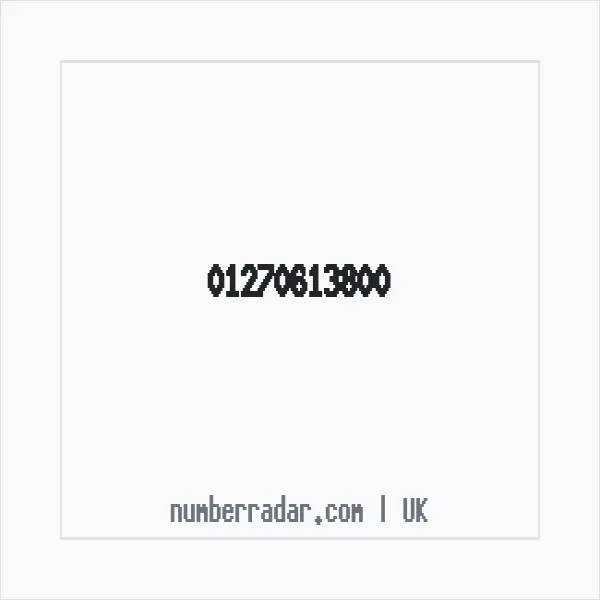 Reverse number check for +44 1270 613800 — who called me?