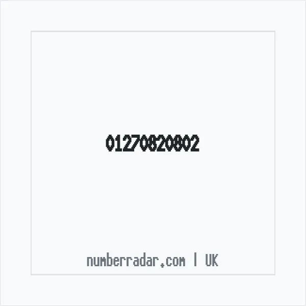 Reverse number check for +44 1270 820802 — who called me?