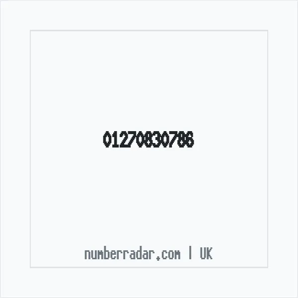 Reverse number check for +44 1270 830786 — who called me?