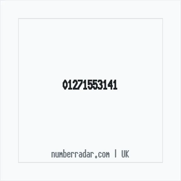 Reverse number check for +44 1271 553141 — who called me?